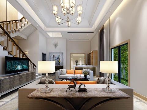 Modern minimalist living room