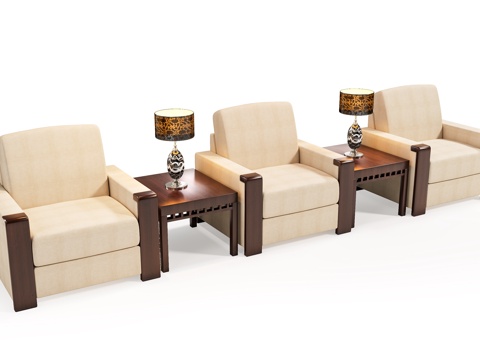 New Chinese-style Reception Sofa Reception Room VIP Room Reception Room Single Sofa Reception Room Sofa