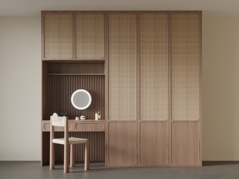 13 wardrobe-Ji Feng wardrobe dressing table dressing chair