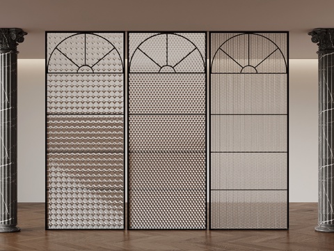 17 French partition porch glass partition