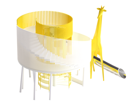 Modern children's basketball field basket