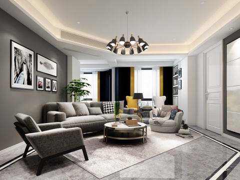 Modern minimalist living room