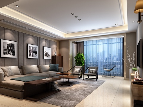 Modern minimalist living room