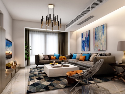 Modern minimalist living room