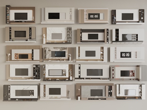 TV Wall Modern minimalist TV background wall TV cabinet TV wall Hanging TV wall