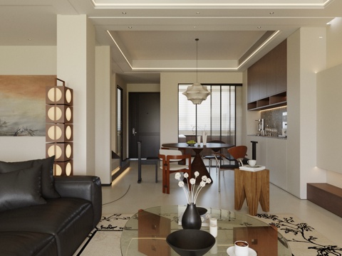 Middle Ancient Retro DiningRoom Middle Ancient Restaurant Retro Restaurant Sofa Coffee Table Combination