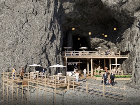 Modern Cave Outdoor Cafe Scenic Cafe