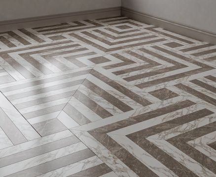 Neo-Chinese Style Marble Parquet Floor Mosaic Tile Parquet Tile Antique Tile