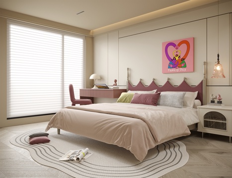 Modern Girls Room kids Bedroom kids Bed Children's Desk Chair