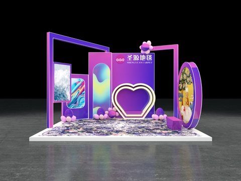 Pin-out booth exhibition hall
