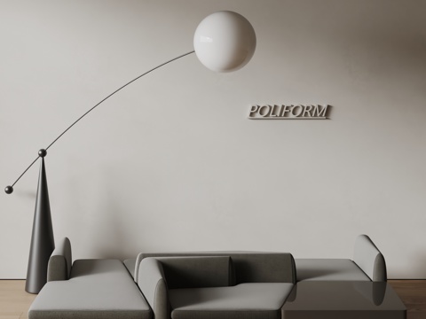 poliform modern Sectional Sofa sofa multi-person sofa floor lamp