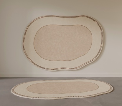 Modern Cream Style Carpet Shaped Carpet