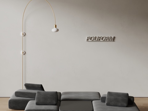 poliform modern Sectional Sofa sofa tofu block sofa multi-person sofa