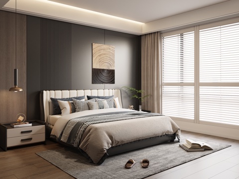 Modern Bedroom High Grade Grey Bedroom Second Bedroom Double Bed