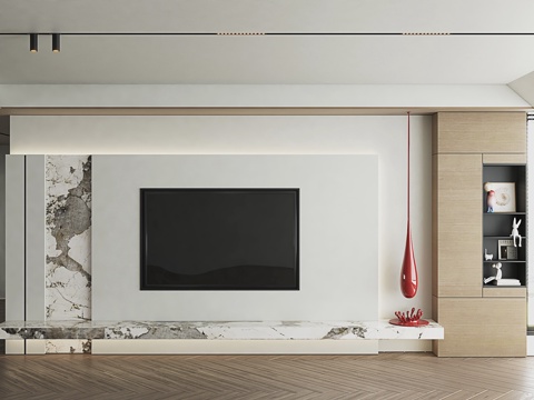 Modern TV Wall Simple TV background wall