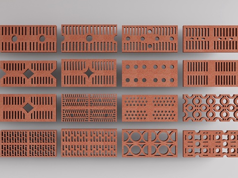 Modern cement hollow brick building materials component landscape wall brick prefabricated brick wall