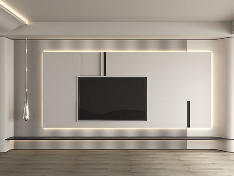Modern TV Wall Simple TV background wall