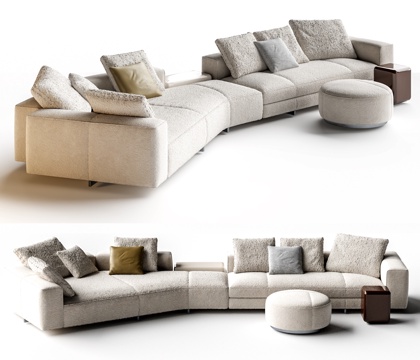 minotti YVES Alien Multiplayer Sofa Sofa Curved Sofa