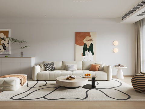 Cream Style Living&Dining Room