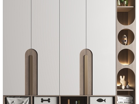 Modern Italian Children's Door Opening Wardrobe