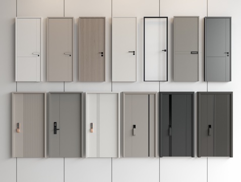 Modern door single door swing door bedroom door entry door minimalist door