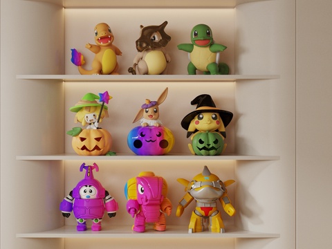 Modern Ornaments Combination Toys Hand-held Doll Toys Hand-held Study Trendy Play Ornaments Anime Characters