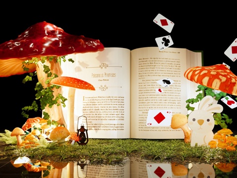 Alice in Wonderland Forest Mushroom Sculpture Art Display Fairy Tale Forest Landscape Installation Children's Day Network
