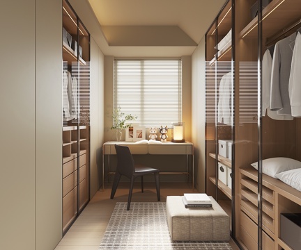 Modern home cloakroom