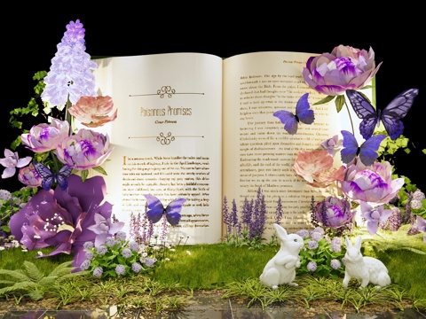 Spring Butterfly Flowers Beautiful Books Reading Landscape Devices Spring Flower Border Plants Beautiful Mori Children