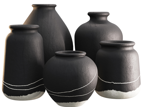 Neo-Chinese Style Pottery Pot Vase