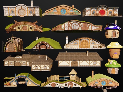 Modern Hobbit Cabin Cabin Children's Playhouse Moe Fun Park Cabin Children's Parent-Child Farm