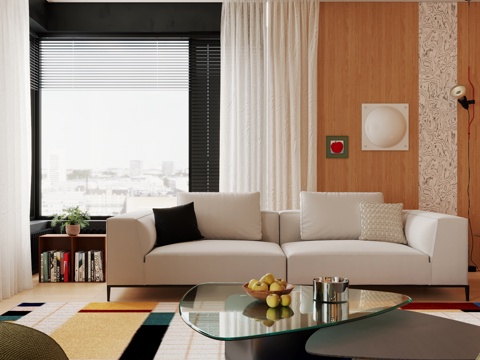 Modern Bauhaus DiningRoom Horizontal Hall Large Flat Floor