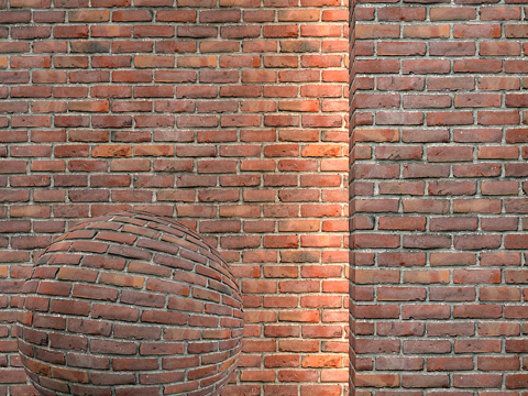 Modern Italian red brick wall