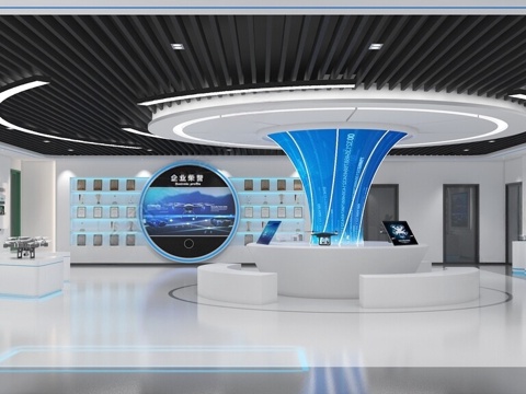Modern Enterprise Exhibition Hall Modern Exhibition Hall Drone Exhibition Hall