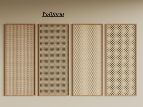 Modern rattan decorative board bamboo partition