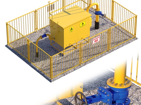 modern hydraulic fracturing gas control station