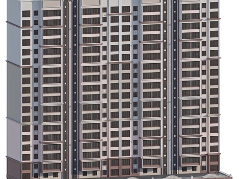 Appearance of modern Italian high-rise residential buildings
