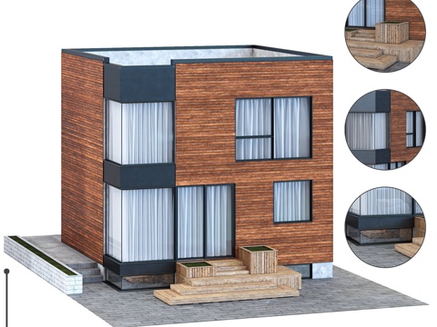 Modern Italian Red Brick Building Residential Appearance