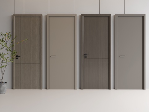 Modern Wooden Door Single Door Swing Door Bedroom Door Entry Door Minimalist Door