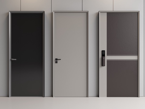 Modern door single door swing door bedroom door entry door minimalist door