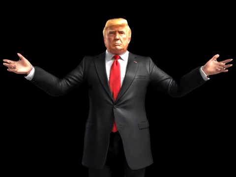 Trump Trump man male presidential figure suit middle-aged old man European and American man