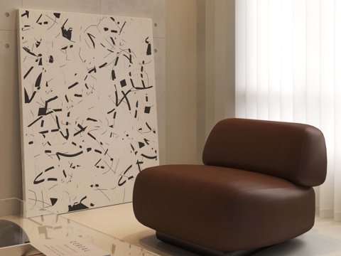 Italian Lounge Chair Leather Beanbag