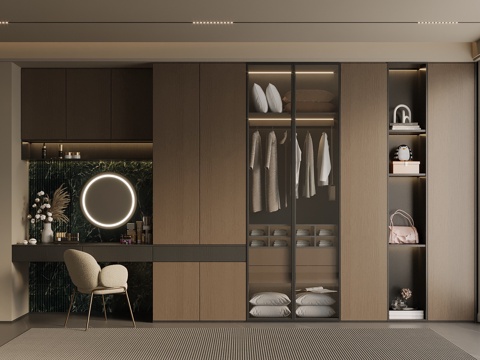Italian Affordable Luxury Style Wardrobe Master Bedroom Wardrobe Wardrobe Wardrobe Dressing Table Hood