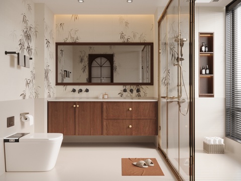 03 new Chinese toilet bathroom cabinet toilet