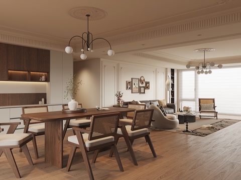 French Mid-century Style DiningRoom