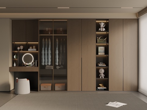 Middle Ancient Neo-Chinese Style Wardrobe Master Bedroom Wardrobe Bedroom Wardrobe Dressing Table Clothes