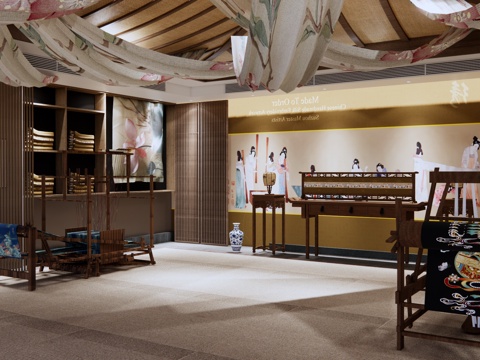 Museum Traditional Embroidery Museum Embroidery Workshop Weaving Exhibition of Traditional Crafts Embroidery Culture