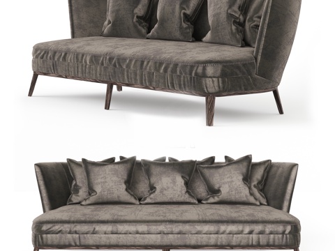 Modern Multi-person Fabric Sofa Casual Sofa Sofa Pillow