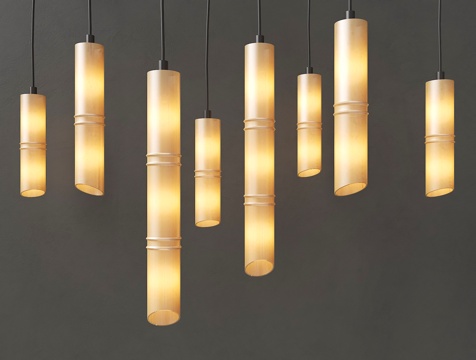 Chinese Bamboo Downlight Bamboo Tube Garden Lamp Creative Landscape Lamp Bamboo Tube Floor Lamp Bamboo Lamp Bamboo Pack