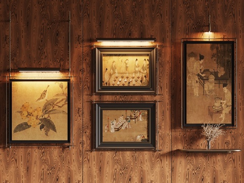 024 Middle and Ancient Style Hanging Painting Decorative Painting Art Painting